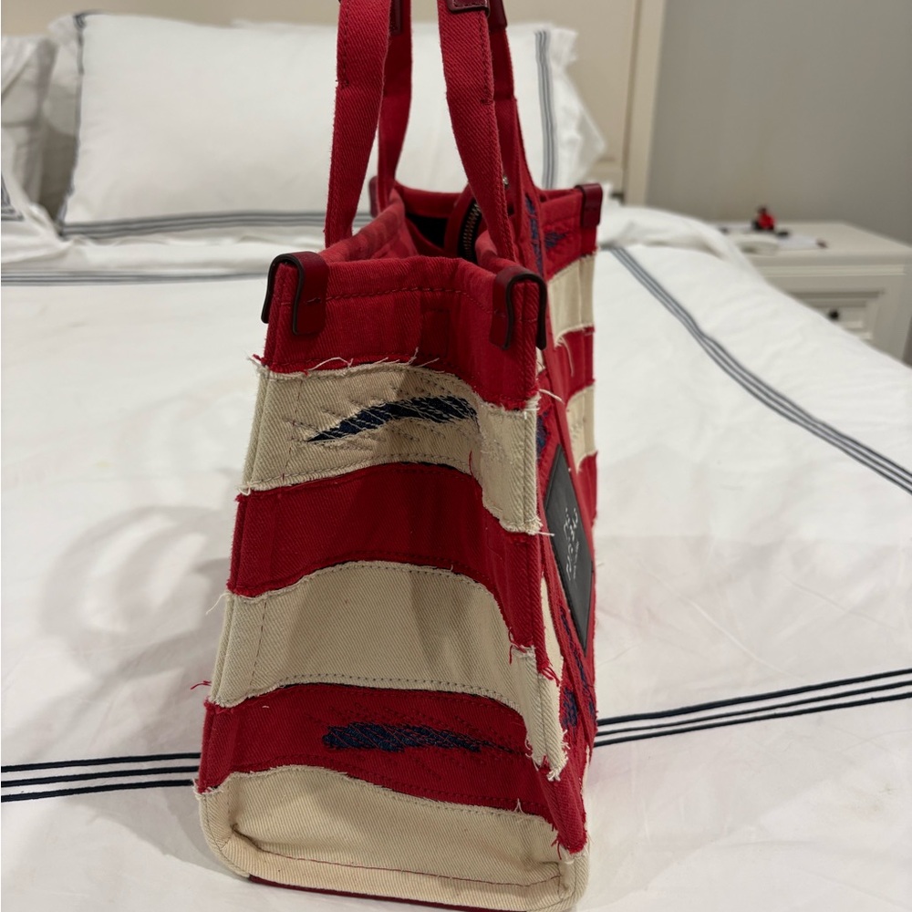 Marc Jacobs Red and Tan Tote Bag - Picture 4 of 6